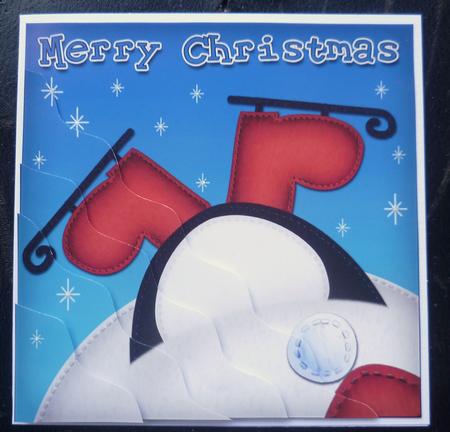 Xmas Oops Penguin Fun Novelty Wavy Corner Side Stacker by Charlie Angel