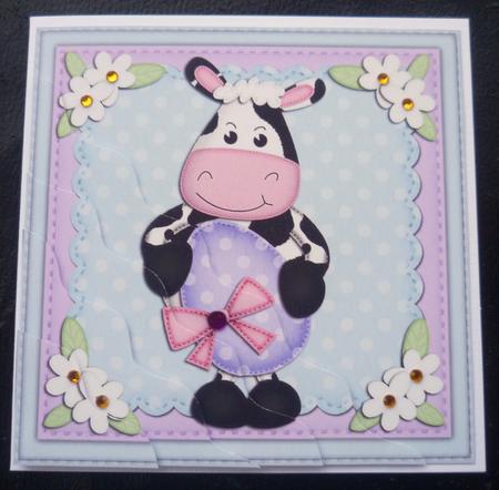 Milly Moo's Easter Egg Wavy Corner Side Stacker Topper by Charlie Angel