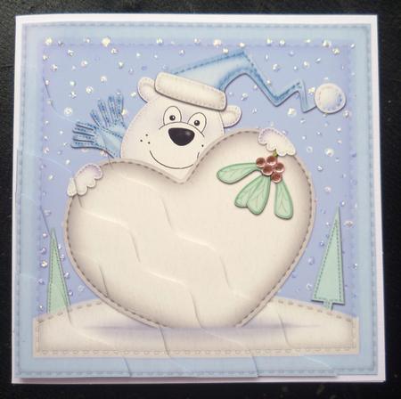 Ben Polar Bear Xmas Love Wavy Corner Side Stacker by Charlie Angel