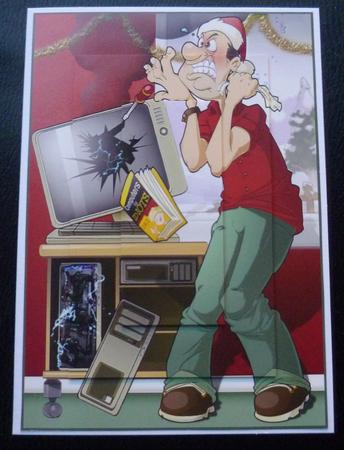 P.c. Repair Dude Christmas A4 by Charlie Angel