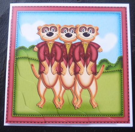 Meerkats Wavy Corner Side Stacker Topper by Charlie Angel