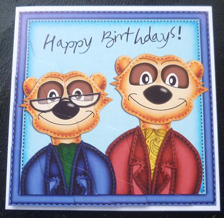 Eric N Frank Meerkats Wavy Corner Side Stacker Topper by Charlie Angel