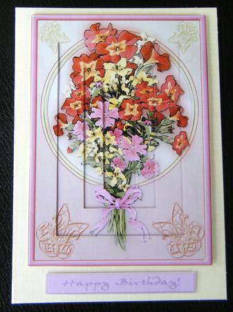 Pink Flower Circle Inverted Pyramid. by Charlie Angel
