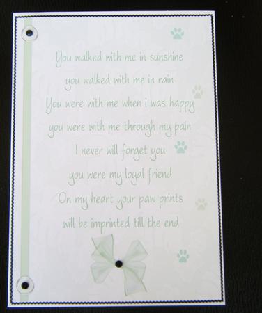 Loss of a Dog Sympathy Card by Charlie Angel