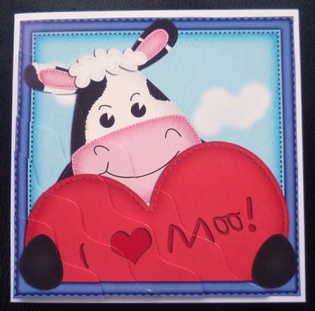 Milly Moo Cow Wavy Corner Side Stacker Topper by Charlie Angel