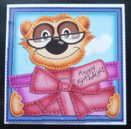 Frank Meerkat Wavy Corner Side Stacker Topper by Charlie Angel