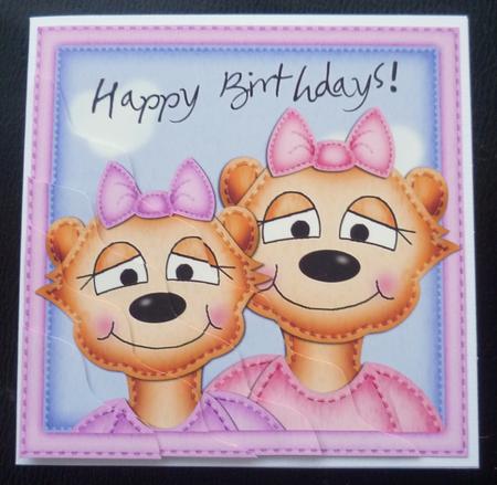 Mia N Nell Meerkats Wavy Corner Side Stacker Topper by Charlie Angel