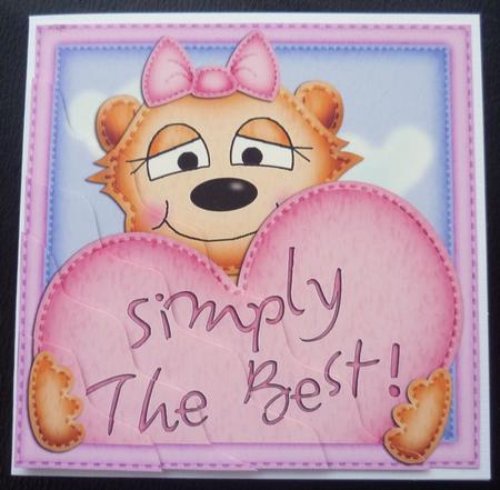 Mia Meerkat's Heart Wavy Corner Side Stacker Topper by Charlie Angel