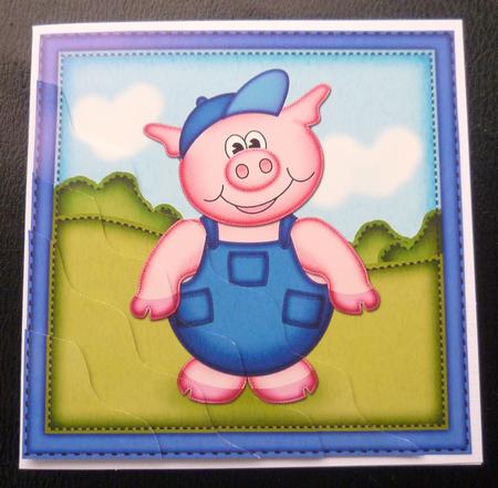 Ziggy Piggy Wavy Corner Side Stacker Topper by Charlie Angel