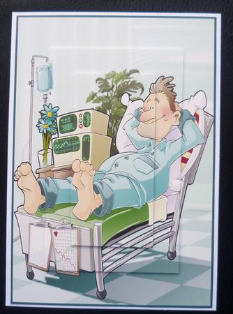 Get Well Soon Dude Ii A4 by Charlie Angel