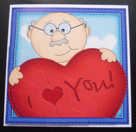 Bert's Heart Wavy Corner Side Stacker Topper by Charlie Angel