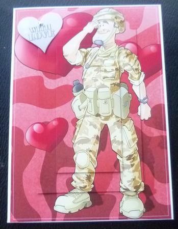 Army Dude Valentines Day A4 by Charlie Angel