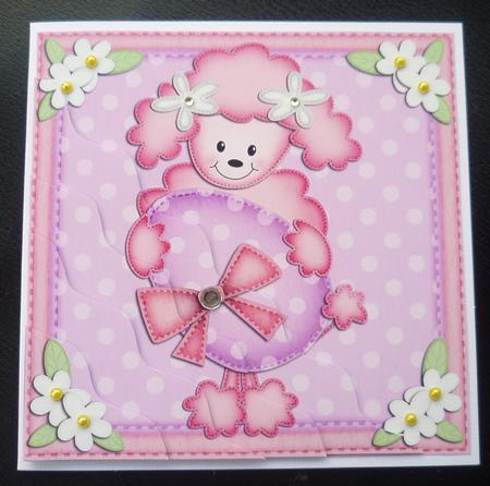 Bon Bon Poodle's Easter Egg Wavy Corner Side Stacker Topper by Charlie Angel