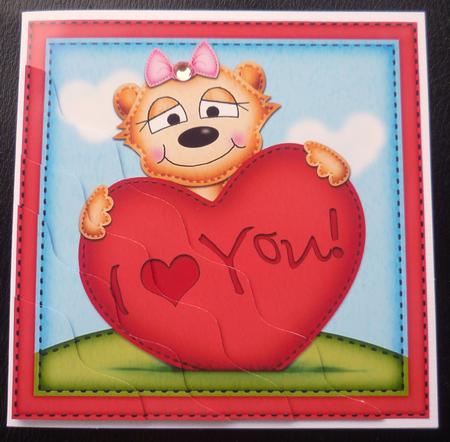 Mia Meerkat's Heart Wavy Corner Side Stacker by Charlie Angel