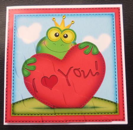 Freddy Frog's Heart Wavy Corner Side Stacker by Charlie Angel