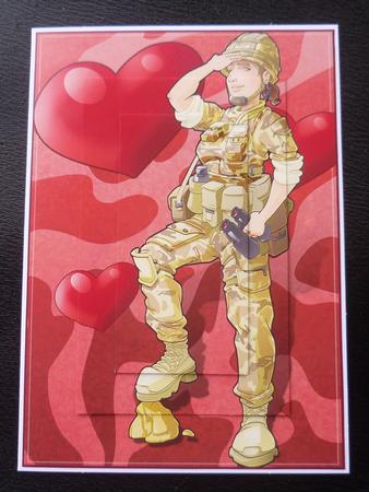 Army Lady Valentines Day A4 by Charlie Angel