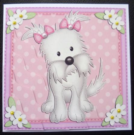 Jess the Westie Wavy Corner Side Stacker Topper by Charlie Angel