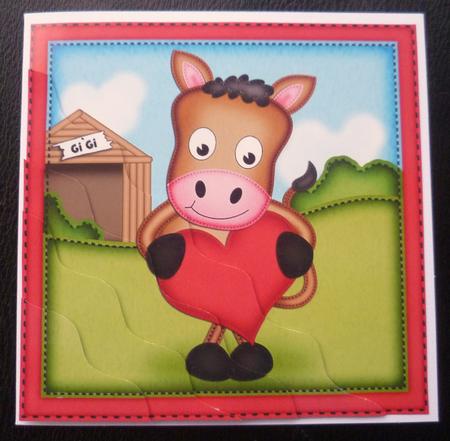 Gi Gi the Horse's Heart Wavy Corner Side Stacker Topper by Charlie Angel