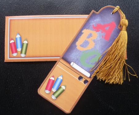 School Blackboard Bookmark Card N Envelope by Charlie Angel