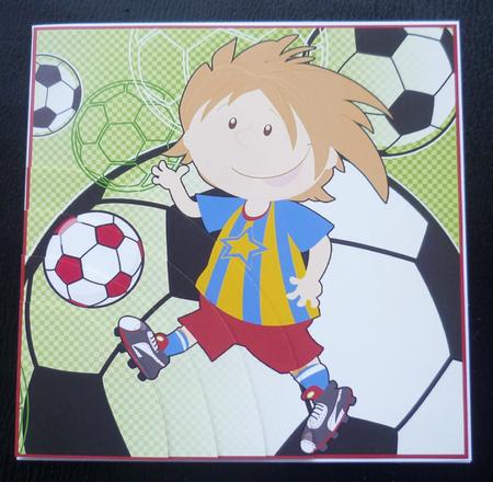 Football/soccer Boy 8x8 Quick Card by Charlie Angel