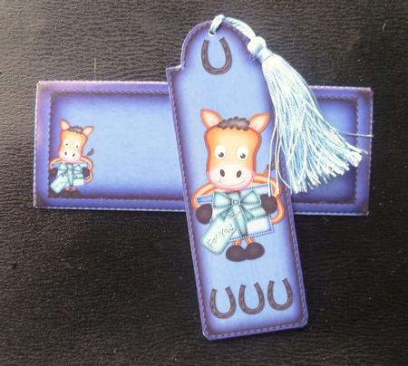 Gi Gi the Horse's Present Bookmark Card N Envelope by Charlie Angel