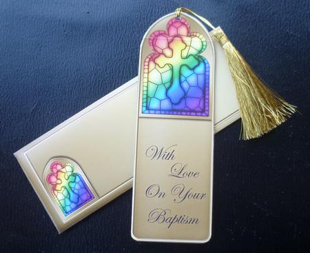 Baptism Religious Bookmark Card N Envelope by Charlie Angel