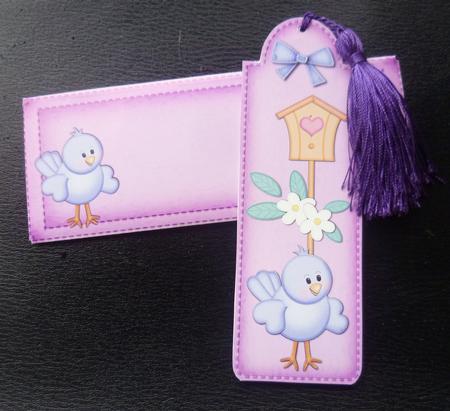 Little Birdie Bookmark Card N Envelope by Charlie Angel