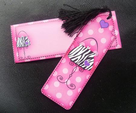 Funky Bag Bookmark Card N Envelope by Charlie Angel