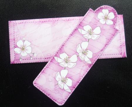 Apple Blossom Bookmark Card N Envelope by Charlie Angel