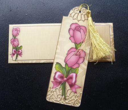 Roses Bookmark Card N Envelope by Charlie Angel