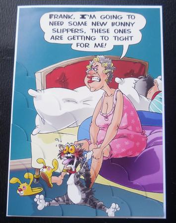 Bunny Slippers A4 by Charlie Angel