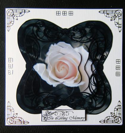 Black and White Sympathy Rose by Charlie Angel