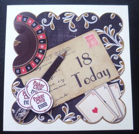 Black Roulette 18 Today Scallop Postcard Step by Step by Charlie Angel