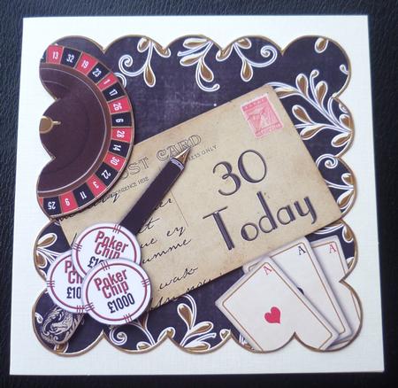 Black Roulette 30 Today Scallop Postcard Step by Step by Charlie Angel