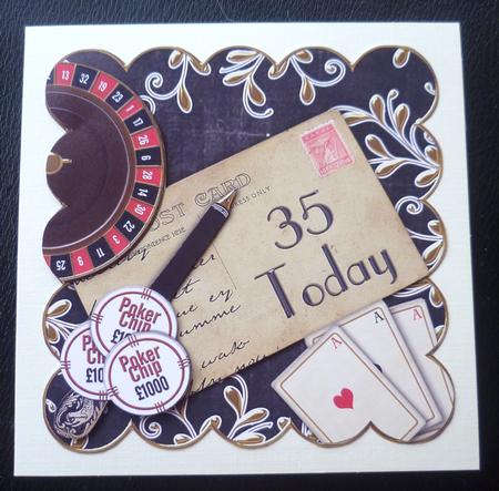 Black Roulette 35 Today Scallop Postcard Step by Step by Charlie Angel