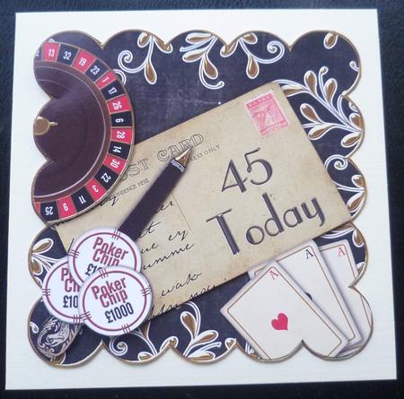 Black Roulette 45 Today Scallop Postcard Step by Step by Charlie Angel