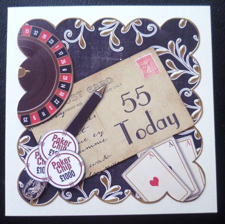Black Roulette 55 Today Scallop Postcard Step by Step by Charlie Angel