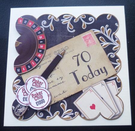 Black Roulette 70 Today Scallop Postcard Step by Step by Charlie Angel