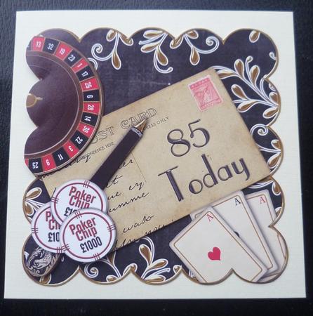 Black Roulette 85 Today Scallop Postcard Step by Step by Charlie Angel