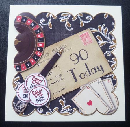 Black Roulette 90 Today Scallop Postcard Step by Step by Charlie Angel