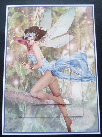 Forest Fairy Acantha Blue A4 by Charlie Angel