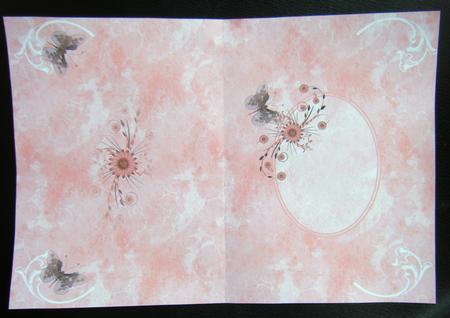Pink Floral and Butterflies Insert by Charlie Angel