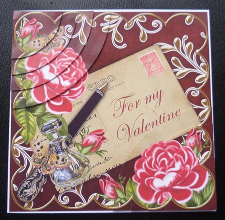 Red Roses Red for My Valentine 6in Duo Corner Stacker by Charlie Angel