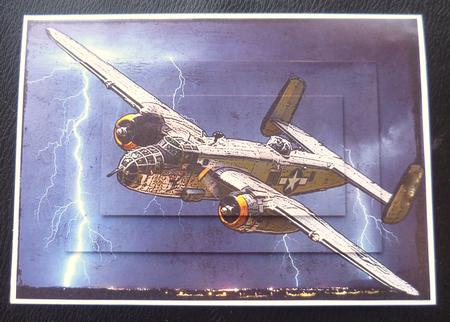 B25 Bomber A4 Card Front by Charlie Angel