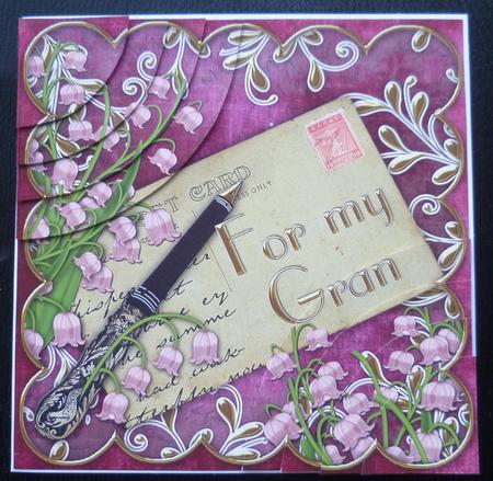 Lily of the Valley Pink My Gran 6in Duo Corner Stacker by Charlie Angel