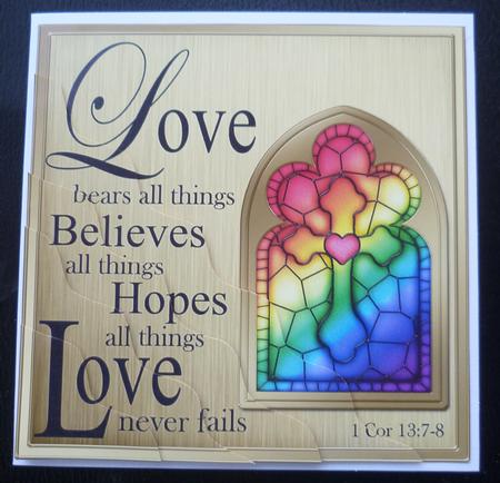 Religious Greeting Valentine Love Wavy Corner Topper by Charlie Angel