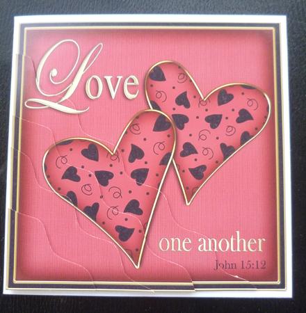 Religious Greeting Valentine Love Wavy Corner Topper by Charlie Angel