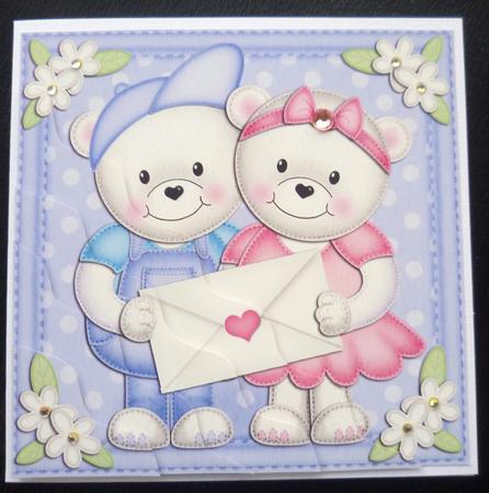 Teddies Love Letter Wavy Corner Side Stacker by Charlie Angel