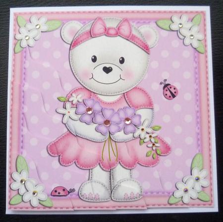 Teddy Tess's Flowers Wavy Corner Side Stacker by Charlie Angel