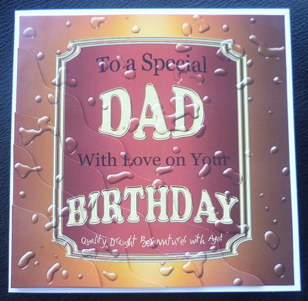 Beer Label Dad Birthday Wavy Corner Side Stacker Topper by Charlie Angel